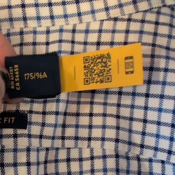 Ralph Lauren Navy and White Plaid Shirt - Picture 5 of 6